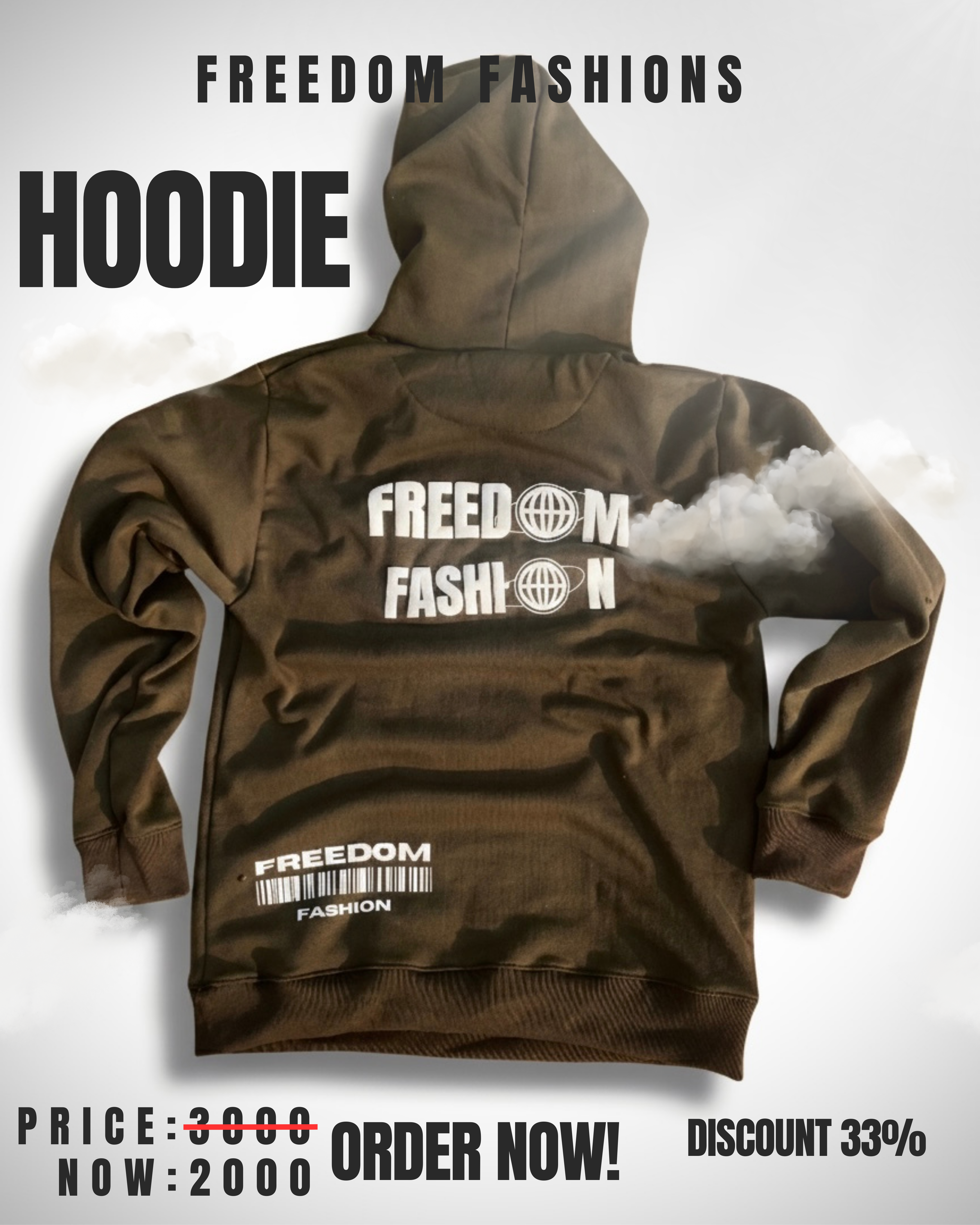 Unisex Premium Fleece Hoodie – Army Green | Winter Cotton Sweatshirt