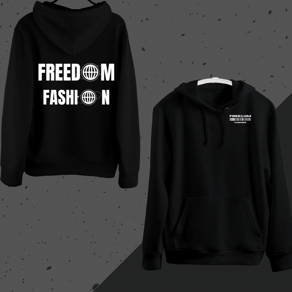 Premium Unisex Cotton Fleece Hoodie – Black