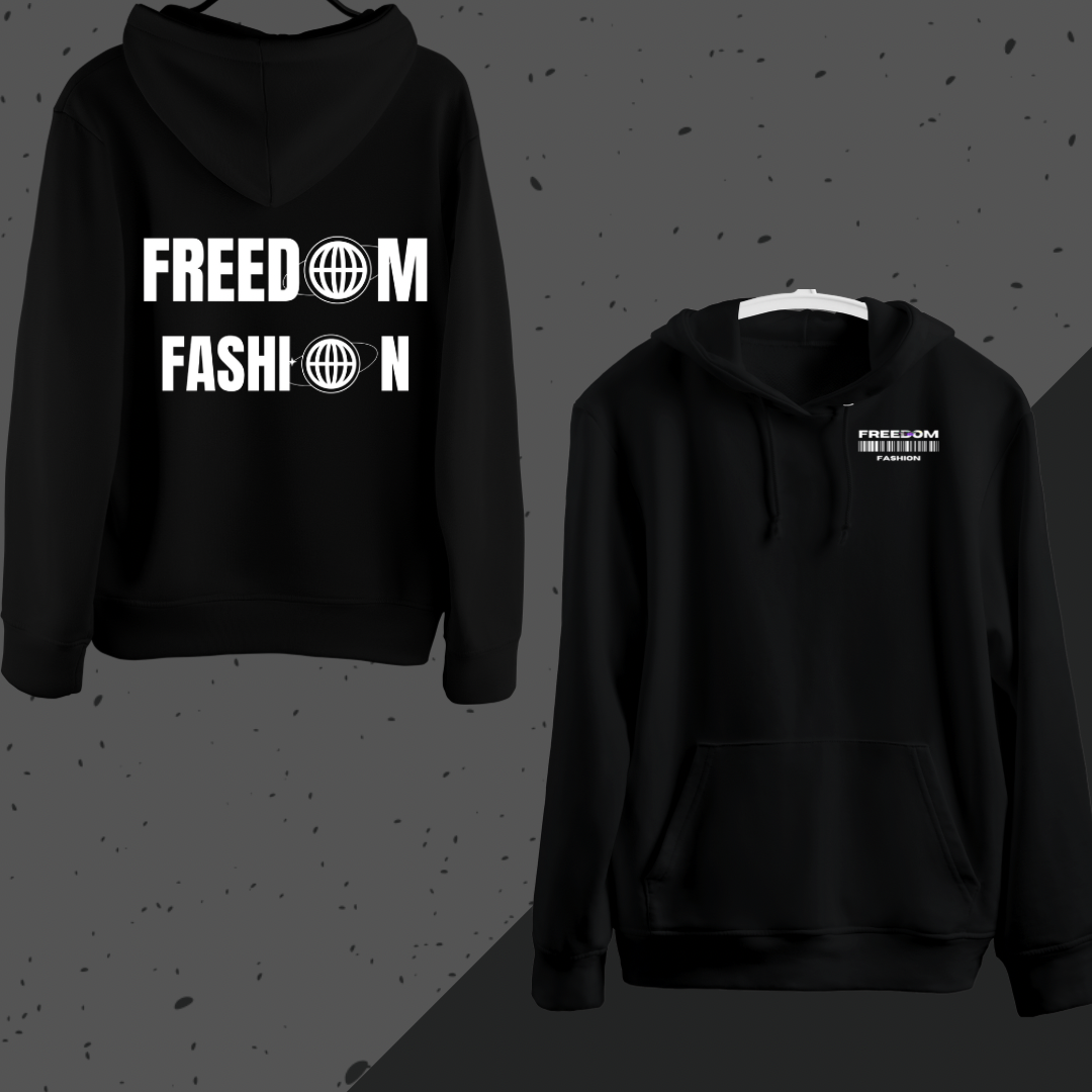 Premium Unisex Cotton Fleece Hoodie – Black