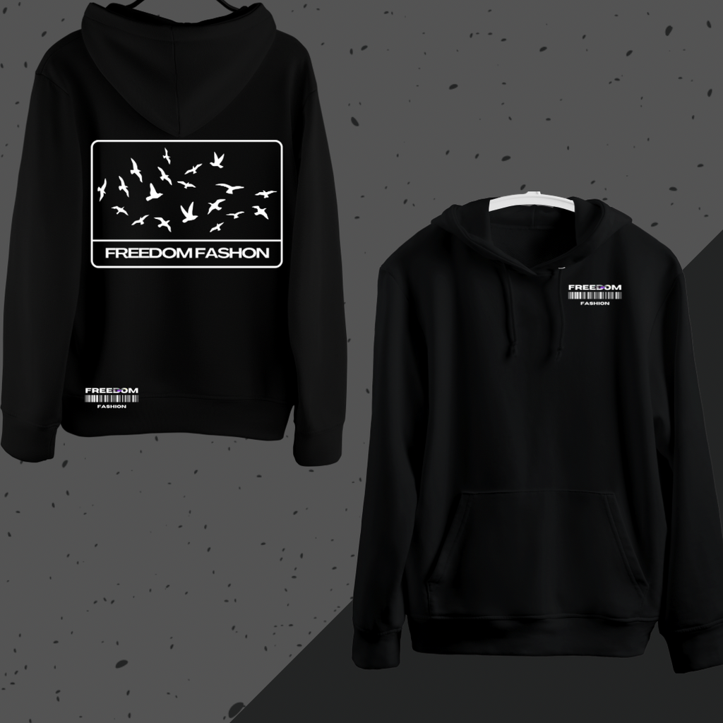 Premium Unisex Cotton Fleece Hoodie – Black