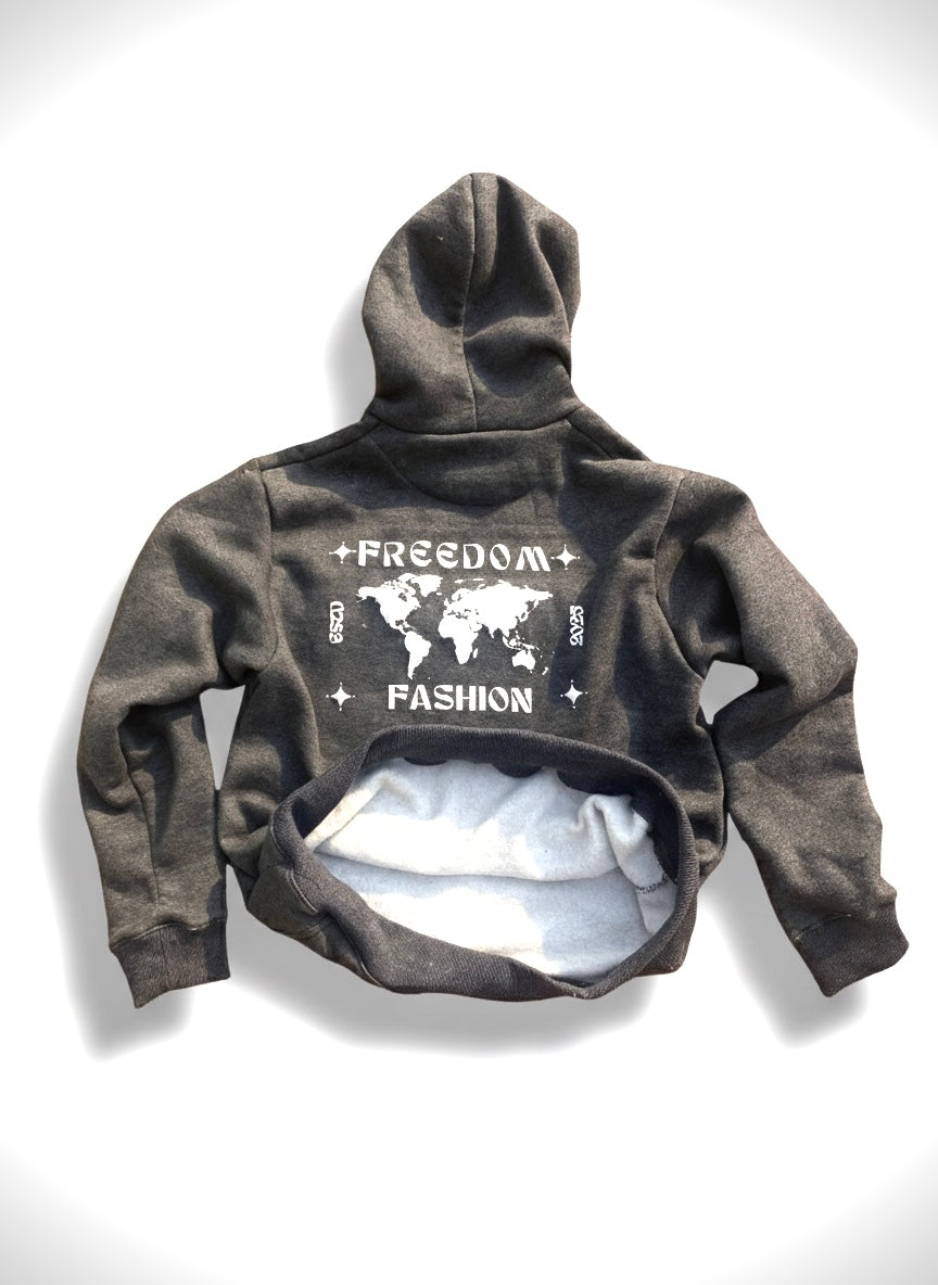 Unisex Heavy Fleece Hoodie – Charcoal Grey | Cozy Cotton Pullover