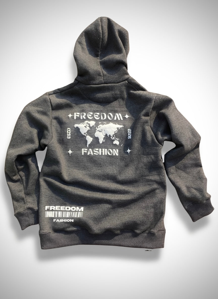 Unisex Heavy Fleece Hoodie – Charcoal Grey | Cozy Cotton Pullover