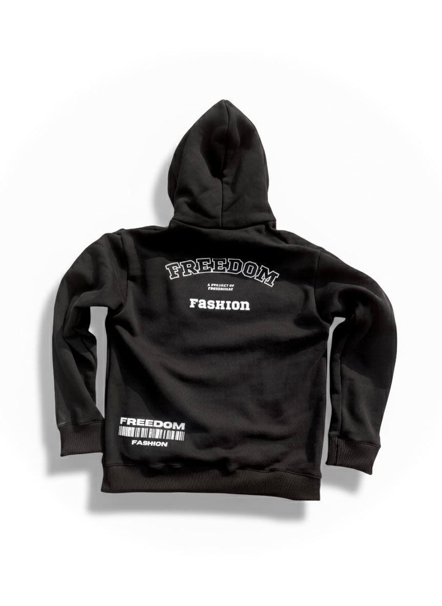 Premium Unisex Cotton Fleece Hoodie – Black