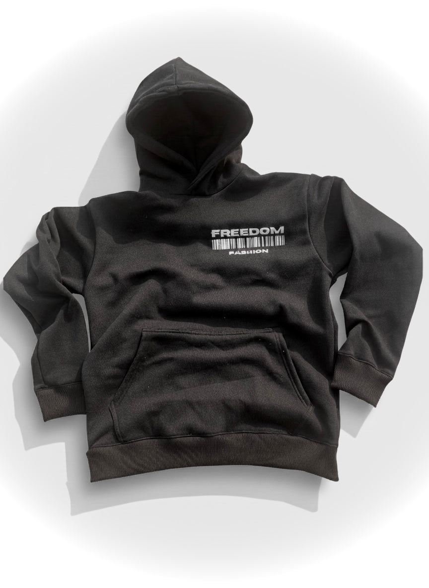 Premium Unisex Cotton Fleece Hoodie – Black